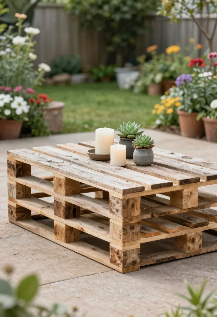 12 Backyard Pallet Ideas for DIY Furniture and Decor 2 12 Backyard Pallet Ideas for DIY Furniture and Decor 2. Stylish Pallet Coffee Table 0