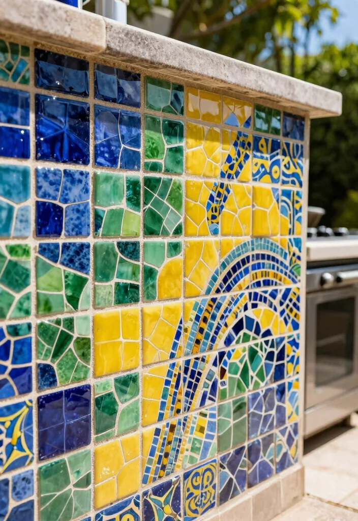 12 Backyard Tile Ideas for Stylish and Durable Surfaces 1. Vibrant Mosaic Tiles 0
