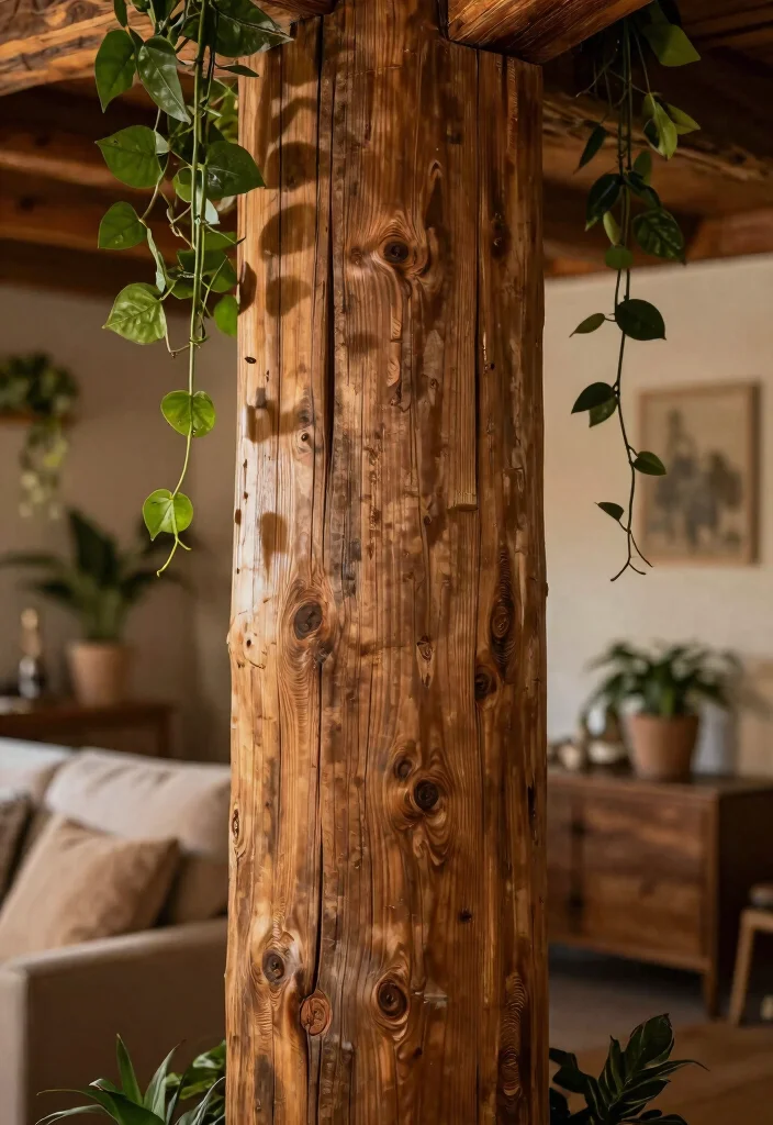 12 Basement Column Ideas to Blend Structure with Design 1 12 Basement Column Ideas to Blend Structure with Design 1. Rustic Wooden Wraps 0