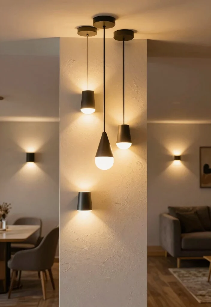 12 Basement Column Ideas to Blend Structure with Design 49 12 Basement Column Ideas to Blend Structure with Design 9. Column Lighting Fixtures 0