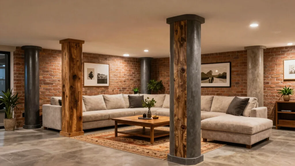 12 Basement Column Ideas to Blend Structure with Design