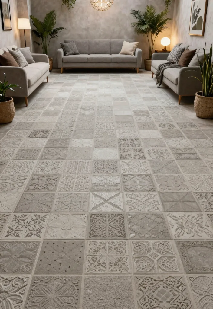 12 Basement Concrete Floor Ideas for Durability and Style 3. Decorative Concrete Overlays Design Your Dreams 0