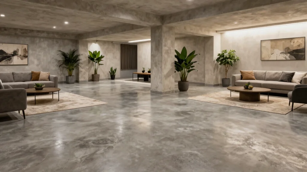 12 Basement Concrete Floor Ideas for Durability and Style