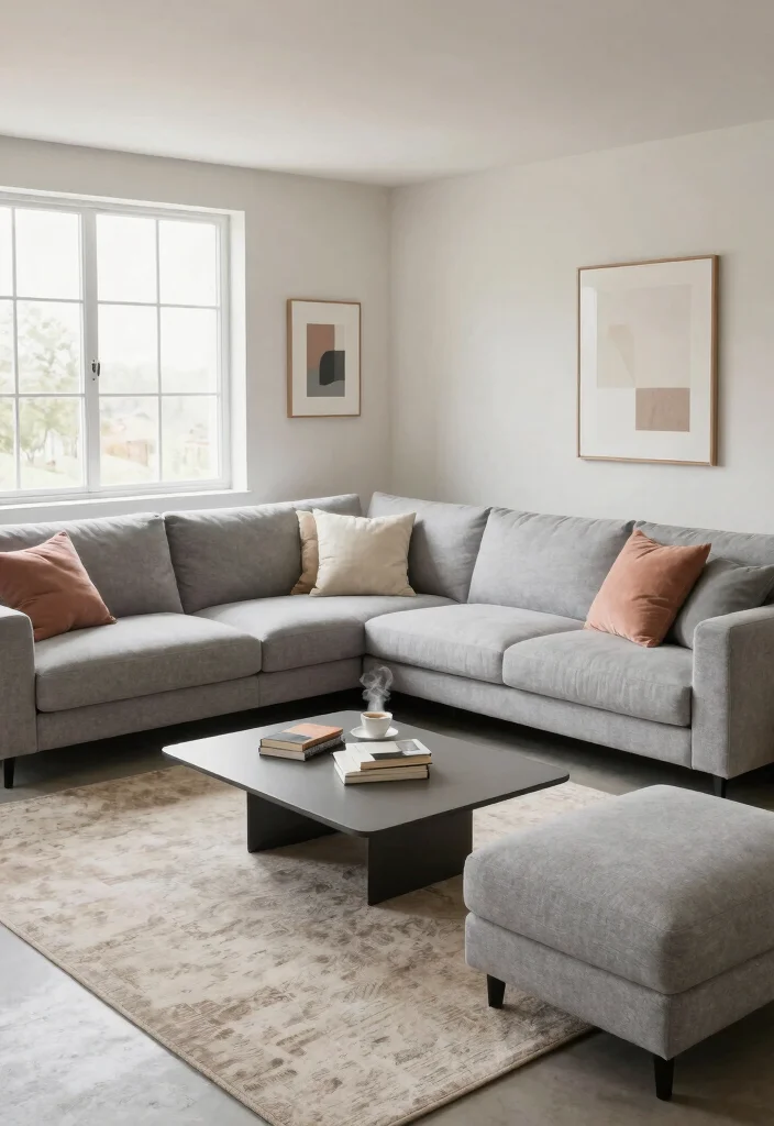 12 Basement Furniture Ideas for Comfort and Function 1. Modular Sofa for Flexible Arrangements 0