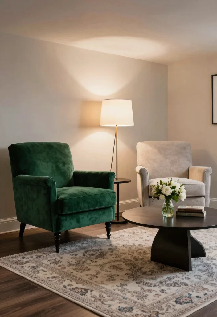 12 Basement Furniture Ideas for Comfort and Function 7. Elegant Accent Chairs for Style and Comfort 0