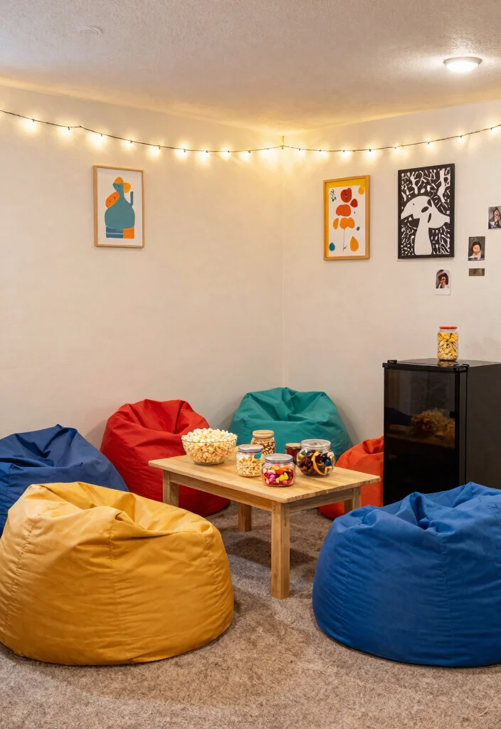 12 Basement Snack Bar Ideas for Family Hangouts 1. Cozy Corner Snack Nook 0