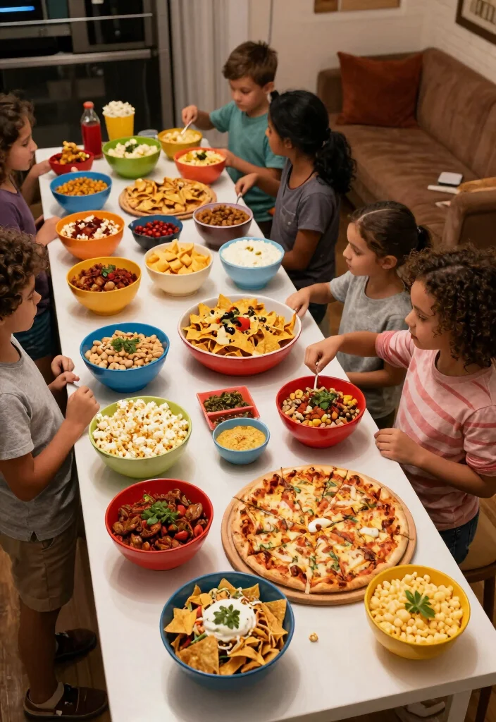 12 Basement Snack Bar Ideas for Family Hangouts 7. Interactive Snack Station 0