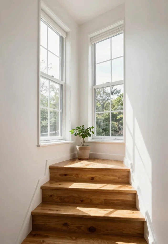 12 Basement Stairway Ideas to Improve Flow and Lighting 4. Natural Light through Windows 0
