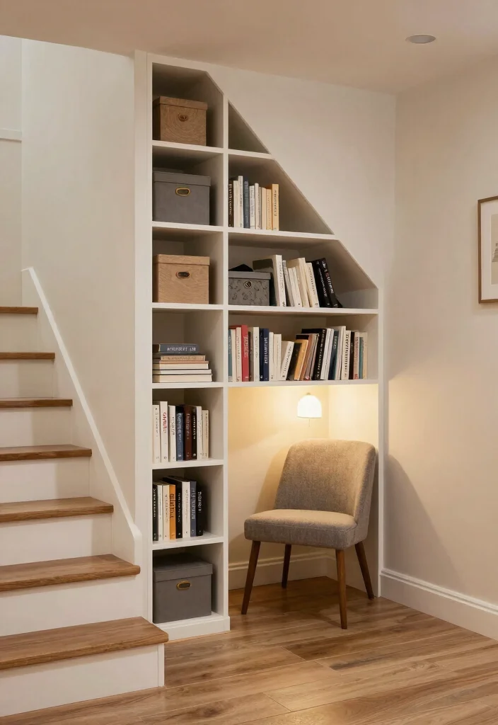 12 Basement Stairway Ideas to Improve Flow and Lighting 7. Under Stair Storage Solutions 0