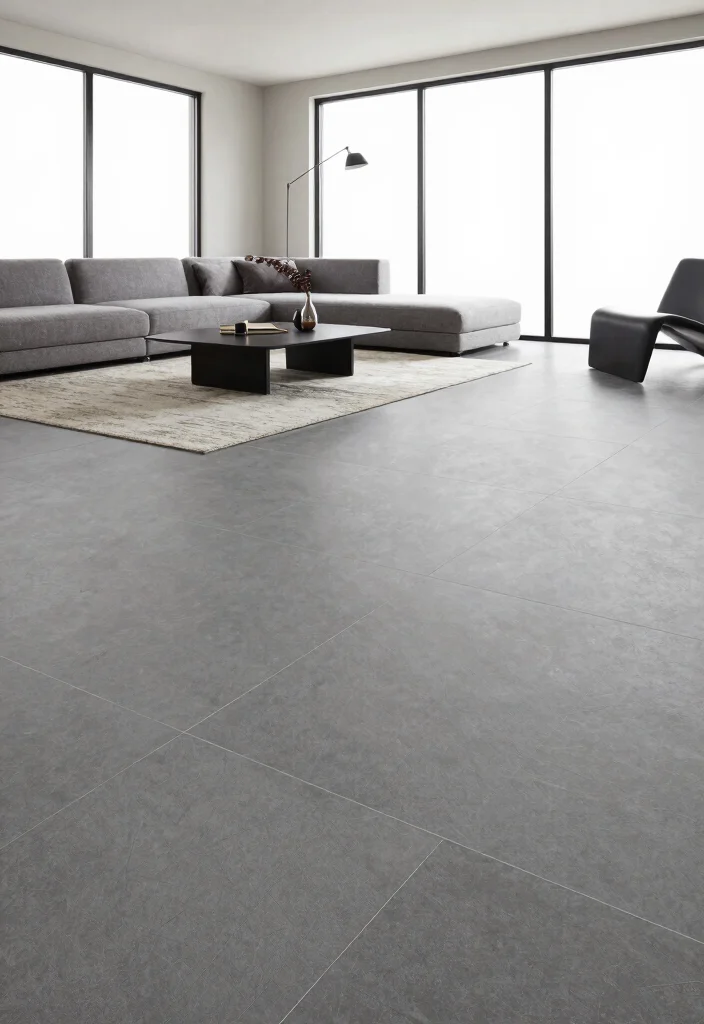 12 Basement Tile Floor Ideas for Easy Maintenance 10. Large Format Tiles 0