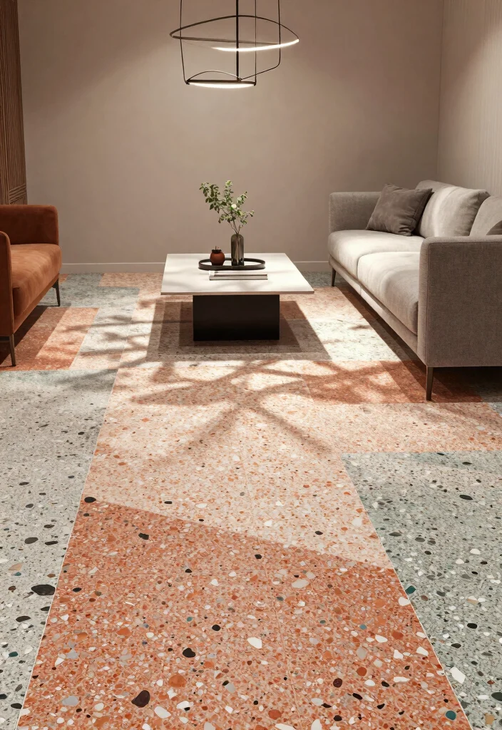 12 Basement Tile Floor Ideas for Easy Maintenance 6. Terrazzo Tiles for a Modern Touch 0