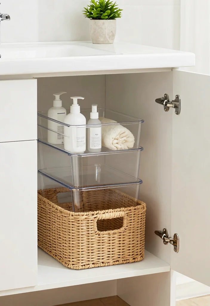 12 Bathroom Organization Ideas for Small Spaces 2. Under Sink Storage Solutions 0