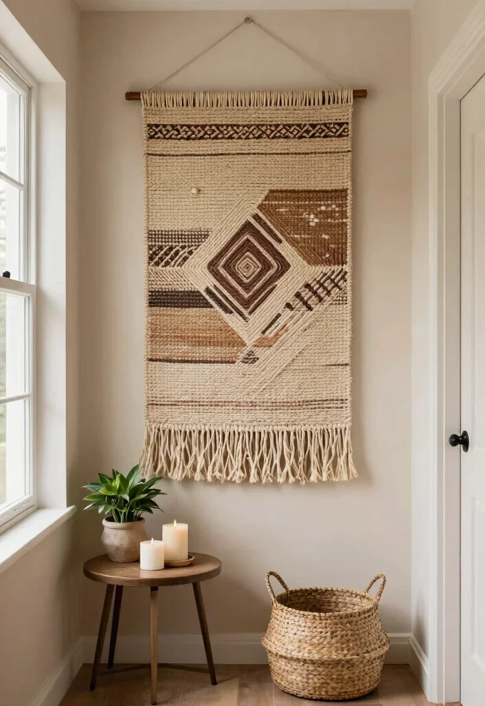 12 Entryway Wall Decor Ideas for First Impressions 59 12 Entryway Wall Decor Ideas for First Impressions 9. Woven Wall Hangings 0