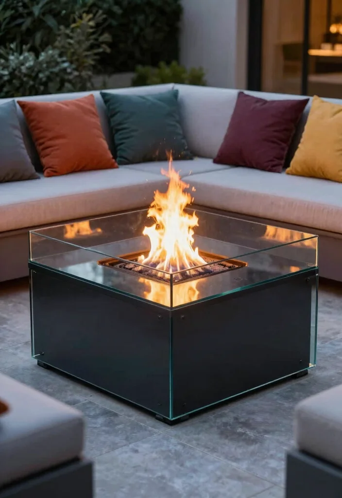 12 Fire Pit Ideas for Backyard Landscapes with Natural Flow 10. Glass Fire Pit 0