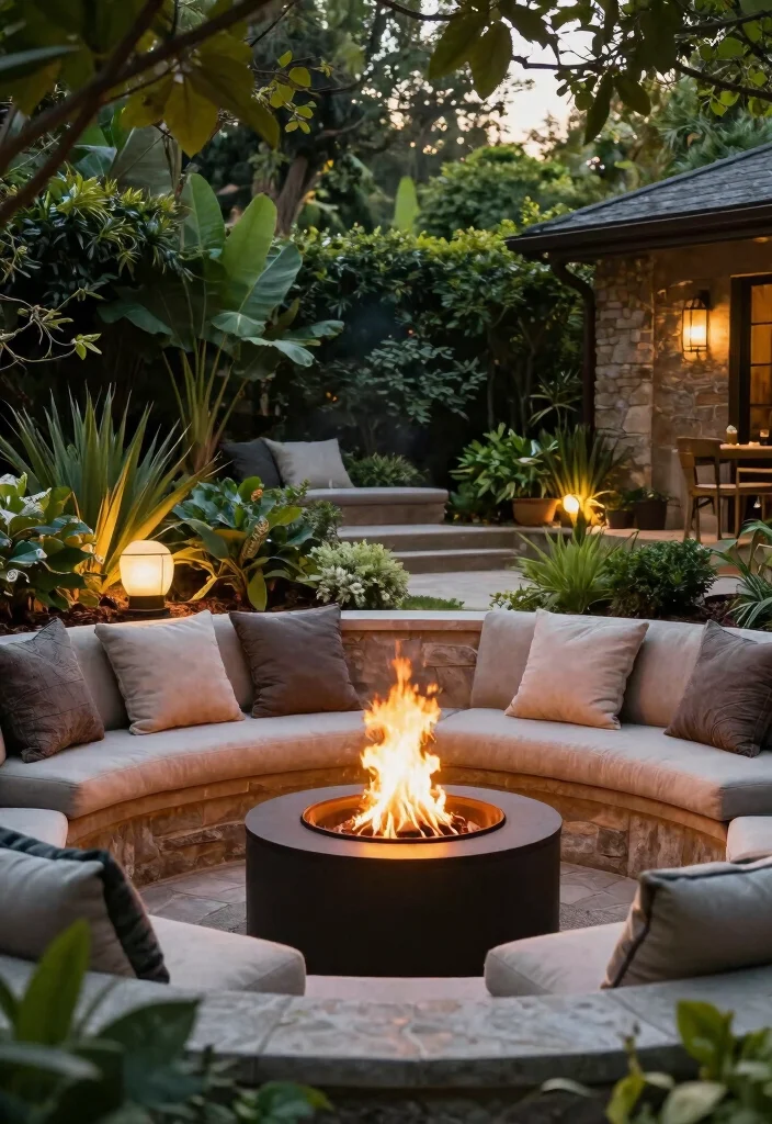 12 Fire Pit Ideas for Backyard Landscapes with Natural Flow 6. Sunken Fire Pit 0