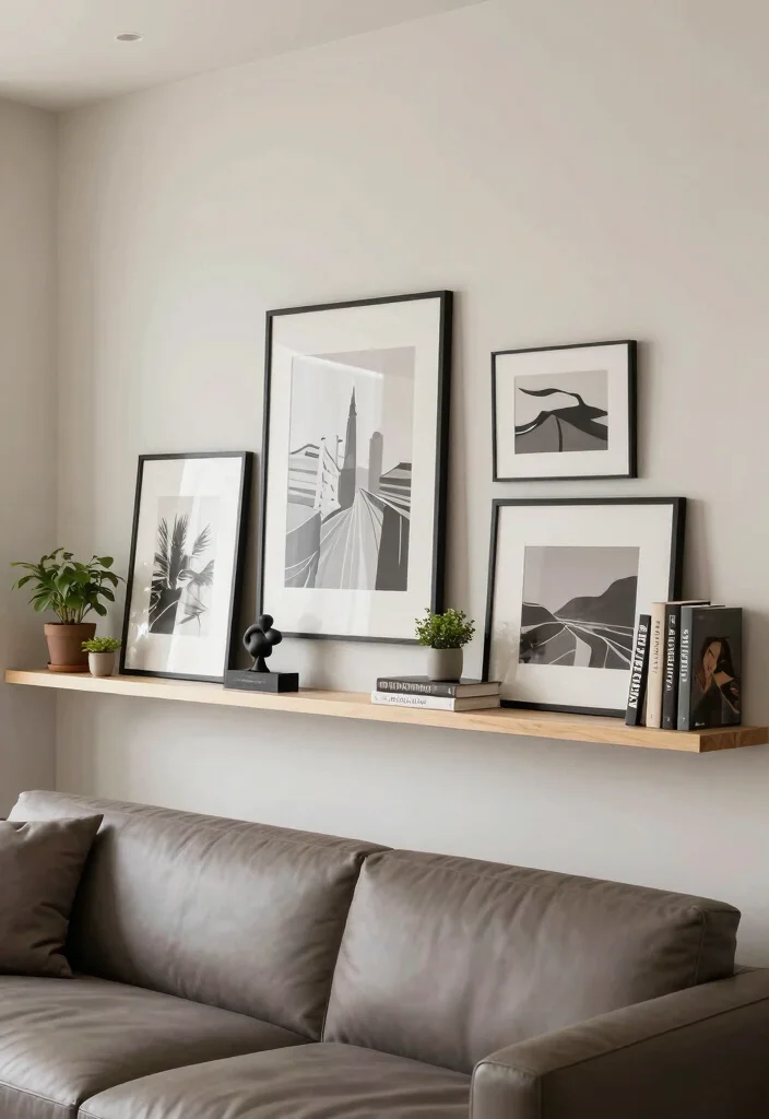 12 Hobby Lobby Wall Decor Ideas for Trendy Styling 12. Gallery Ledges for Art Displays 0