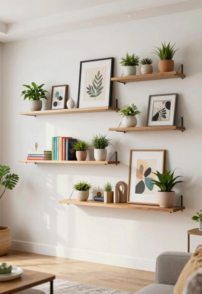 12 Hobby Lobby Wall Decor Ideas for Trendy Styling 6. Artistic Wall Shelves 0