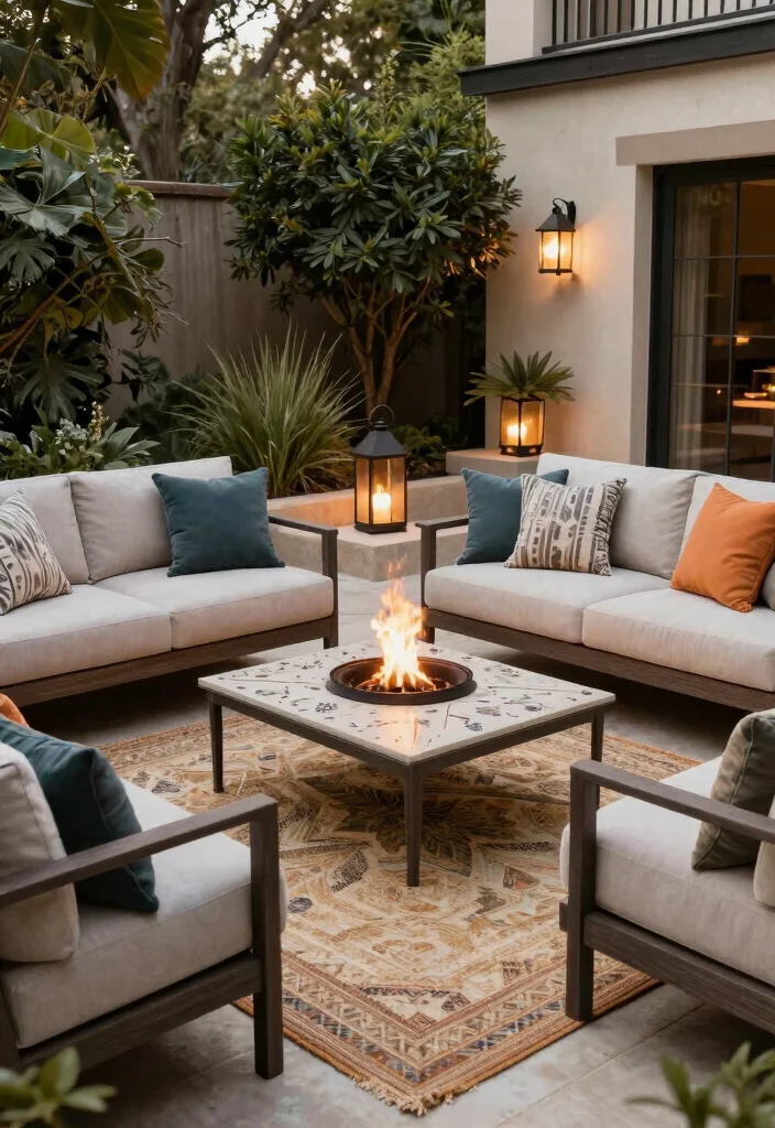 12 Huge Backyard Ideas to Create Multiple Outdoor Zones 10. Stylish Outdoor Living Room 0