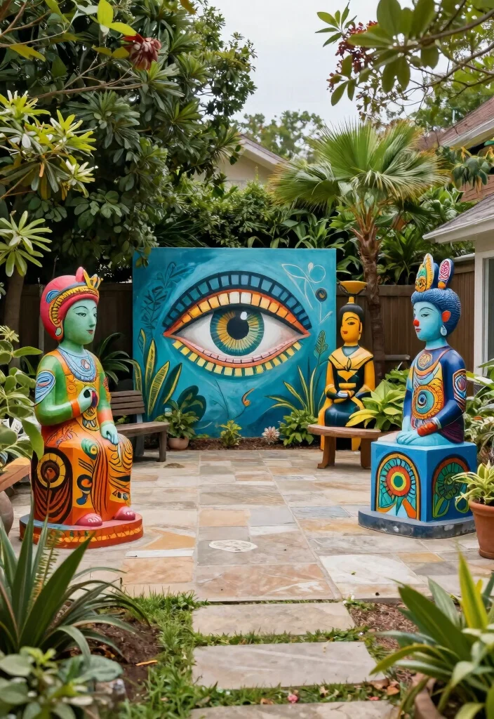 12 Huge Backyard Ideas to Create Multiple Outdoor Zones 12. Unique Outdoor Art Installations 0
