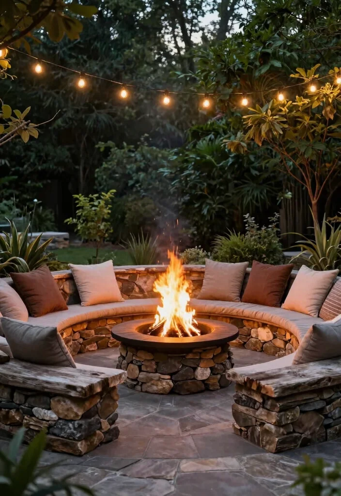 12 Huge Backyard Ideas to Create Multiple Outdoor Zones 6. Inviting Fire Pit Area 0