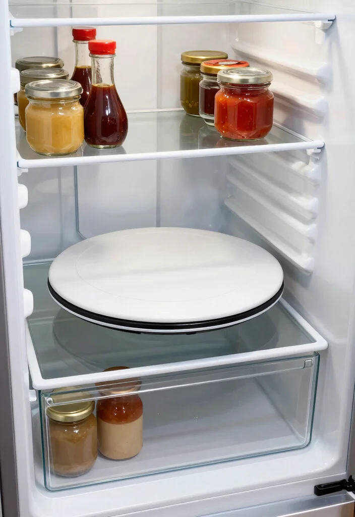 12 Refrigerator Organization Ideas for Easy Meal Prep 3. Implement Lazy Susans 0