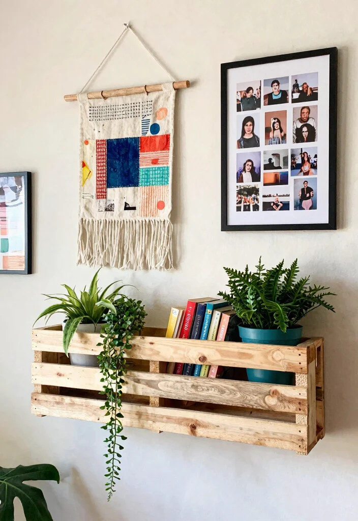 12 Room Wall Decor Ideas for Personal Style 12. Upcycling and DIY Projects 0