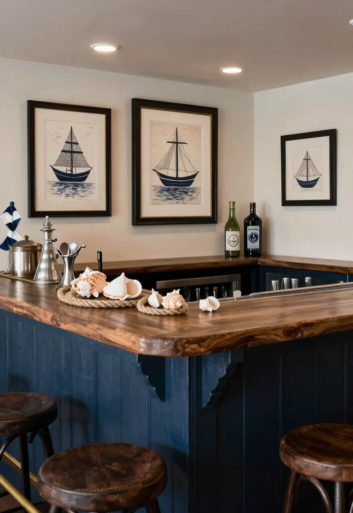 12 Simple Basement Bar Ideas for Casual Entertaining 61 12 Simple Basement Bar Ideas for Casual Entertaining 11. Themed Decor Elements 0