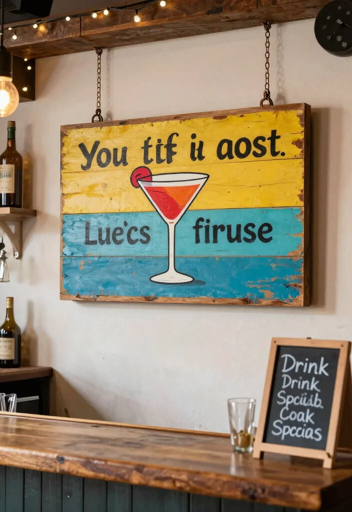 12 Simple Basement Bar Ideas for Casual Entertaining 13 12 Simple Basement Bar Ideas for Casual Entertaining 3. Creative Bar Signage 0