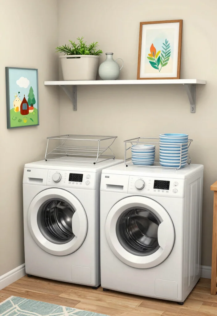 12 Sims 4 Basement Ideas for Creative Builds 11. Functional Laundry Room 0