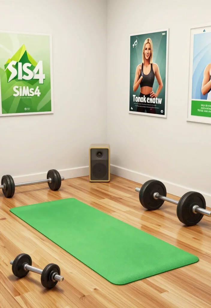 12 Sims 4 Basement Ideas for Creative Builds 5. Home Gym Oasis 0