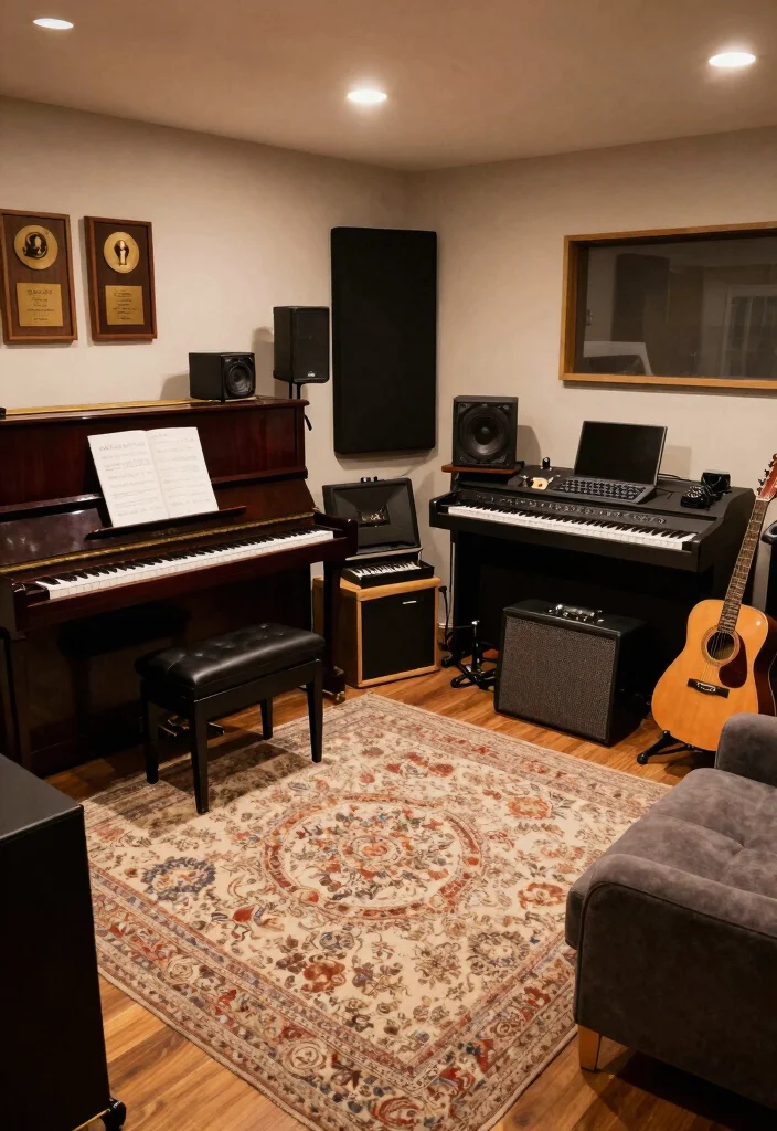 12 Sims 4 Basement Ideas for Creative Builds 7. Music Studio Vibes 0