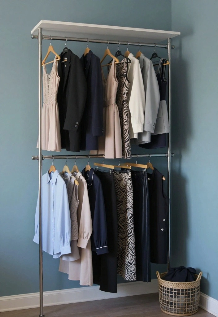 12 Small Closet Organization Ideas That Save Space 1. Hang It High Utilize Vertical Rods 0