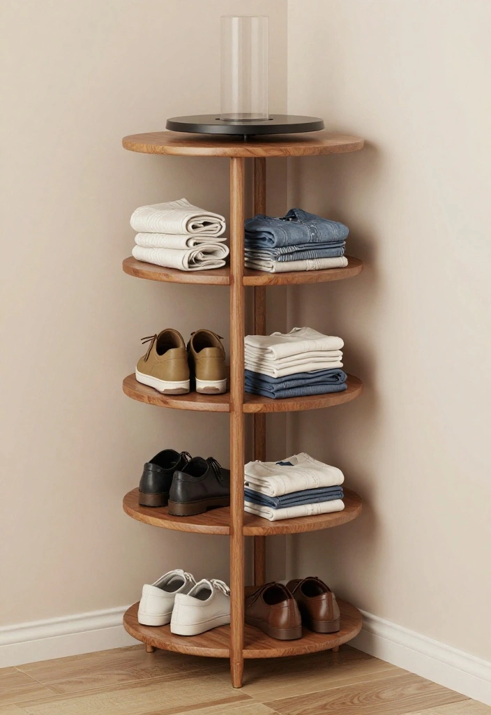 12 Small Closet Organization Ideas That Save Space 9. Utilize Corners with Lazy Susans 0