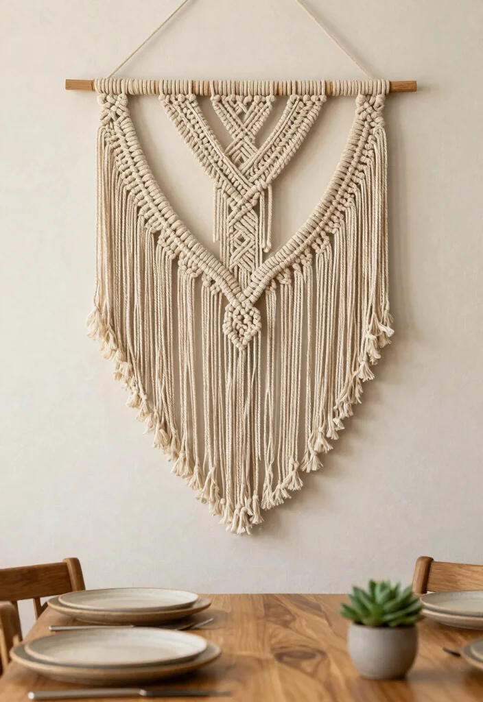 12 Small Dining Room Wall Decor Ideas That Add Style 12 12 Small Dining Room Wall Decor Ideas That Add Style 2. Boho Macram Wall Hangings 0