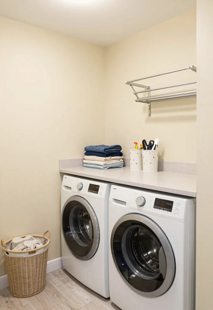 12 Small Finished Basement Ideas That Feel Complete 8. Functional Laundry Room 0