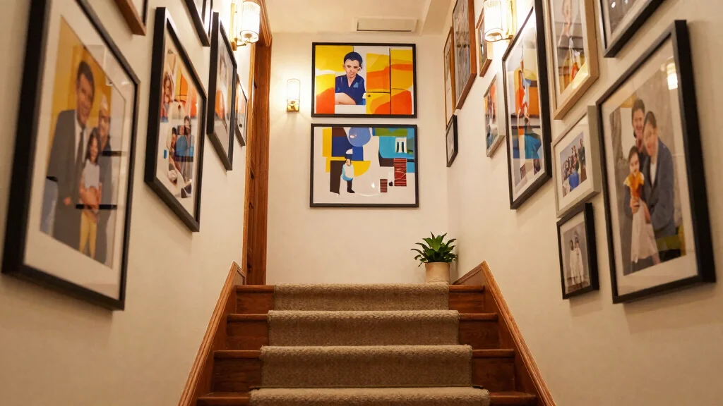 12 Staircase Wall Decor Ideas That Use Vertical Space