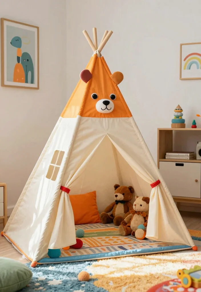 12 Stuffed Animal Storage Organization Ideas for Kids 12. Stuffed Animal Play Tents 0