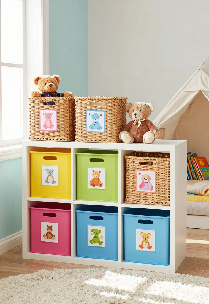 12 Stuffed Animal Storage Organization Ideas for Kids 2. Stuffed Animal Storage Bins 0