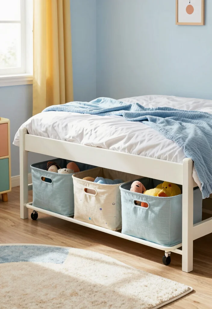 12 Stuffed Animal Storage Organization Ideas for Kids 6. Under Bed Stuffed Animal Storage 0