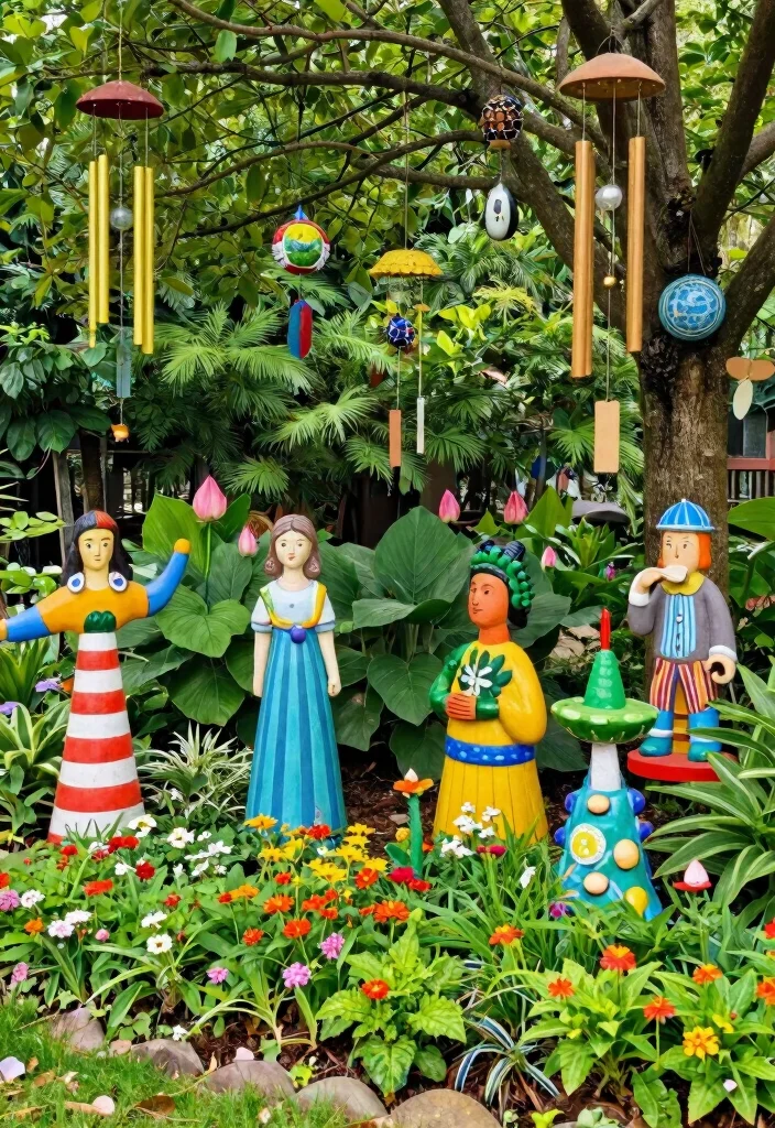 12 Texas Backyard Ideas Designed for Heat and Entertaining 61 12 Texas Backyard Ideas Designed for Heat and Entertaining 11. Decorative Garden Art 0