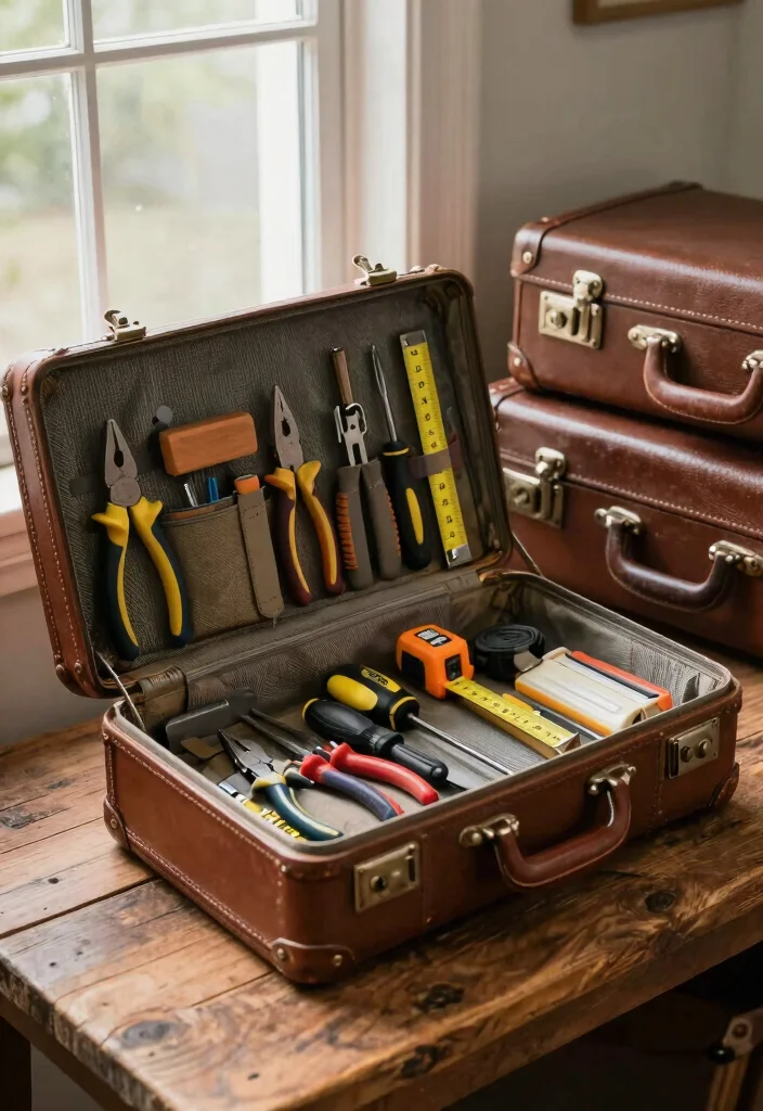 12 Toolbox Organization Ideas to Keep Tools Easy to Find 23 12 Toolbox Organization Ideas to Keep Tools Easy to Find 3. Repurposed Suitcases 0