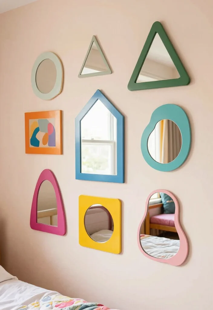 12 Vintage Inspired Bedroom Mirror Wall Decor Ideas to Brighten the Space 9. Decorative Mirrors with Unique Shapes 0