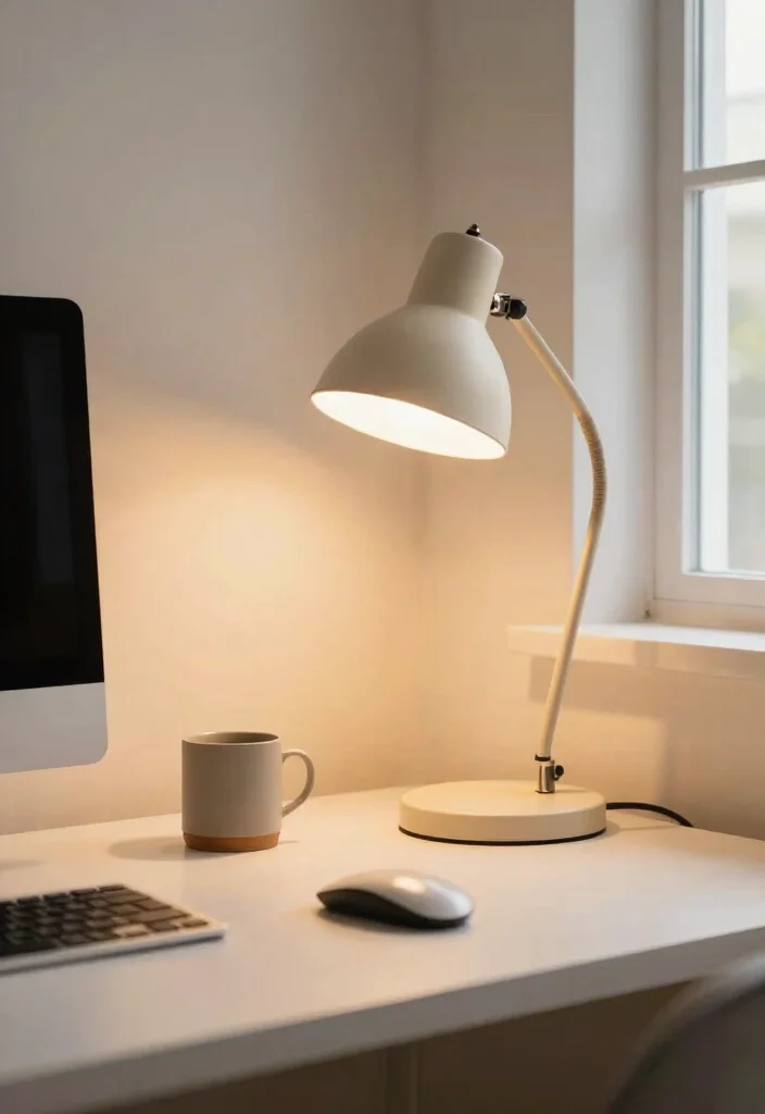 12 Work Desk Organization Ideas for Productivity 12. Light Up Your Space 0