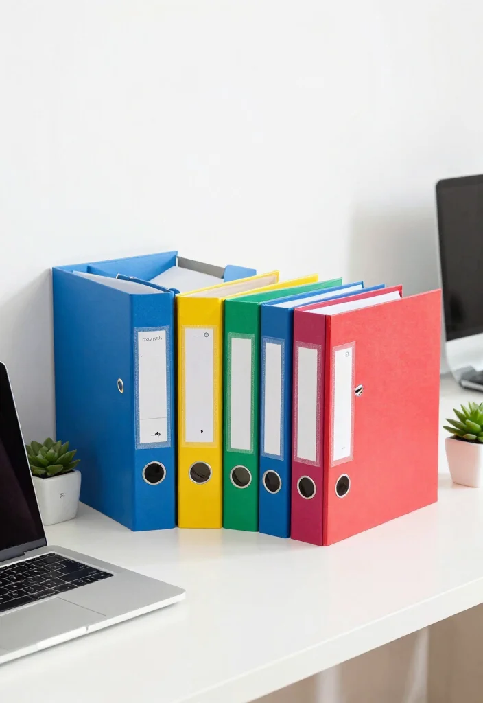 12 Work Desk Organization Ideas for Productivity 6. Color Code Your Documents 0