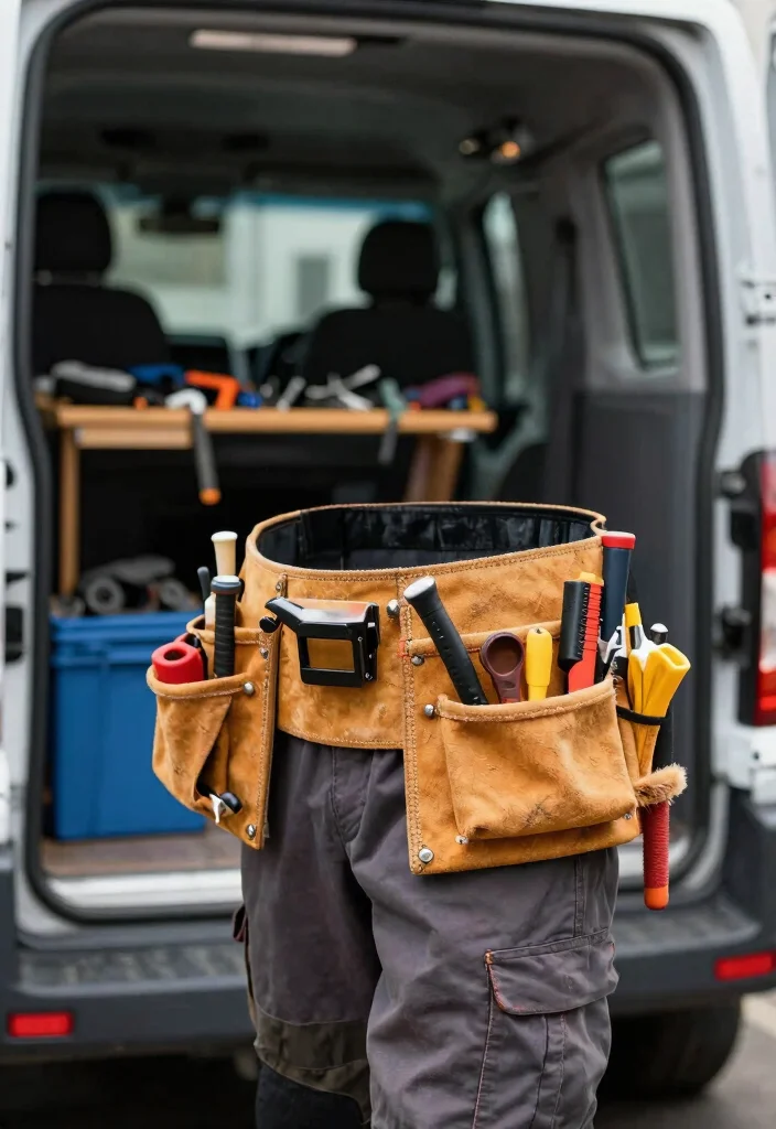 12 Work Van Organization Ideas for Efficiency on the Job 4. Tool Belts and Pouches 0