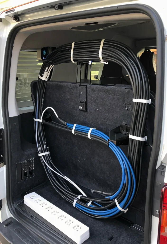 12 Work Van Organization Ideas for Efficiency on the Job 6. Cable Management Solutions 0