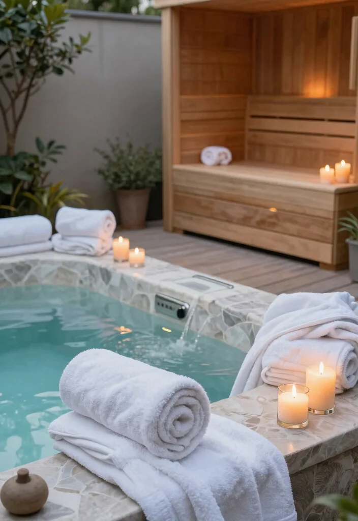 14 Backyard Jacuzzi Patio Ideas for Luxury at Home 11. Spa Like Sanctuary 0