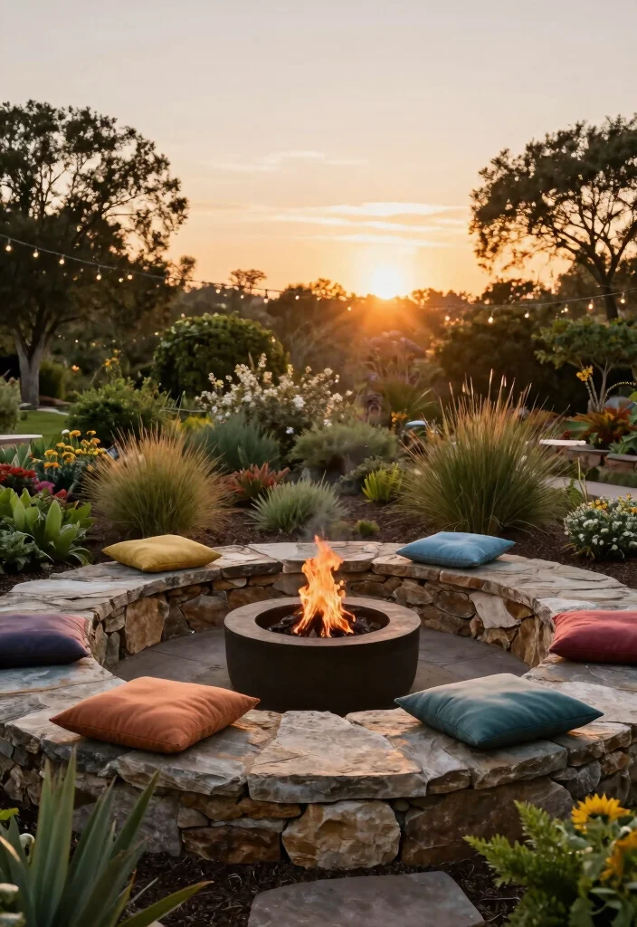 14 Backyard Seating Ideas for Comfortable Outdoor Entertaining 3. Natural Stone Seating 0