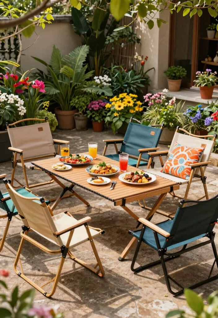 14 Backyard Seating Ideas for Comfortable Outdoor Entertaining 7. Eco Friendly Folding Chairs 0