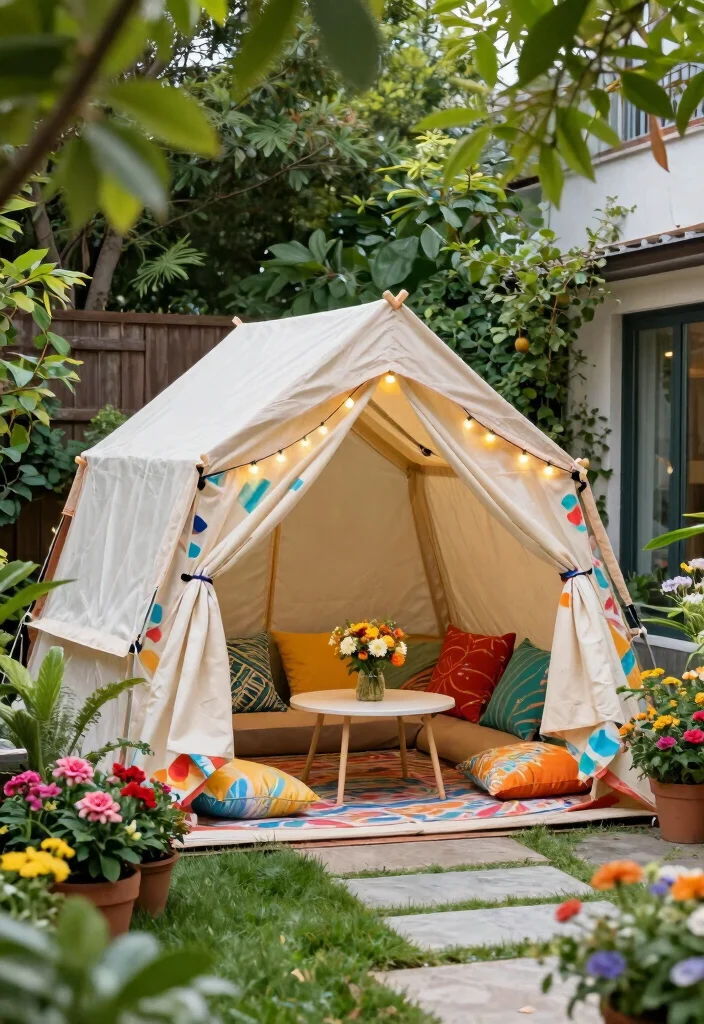 14 Backyard Shade Ideas to Stay Cool and Comfortable 1. Chic Canopy Tents 0
